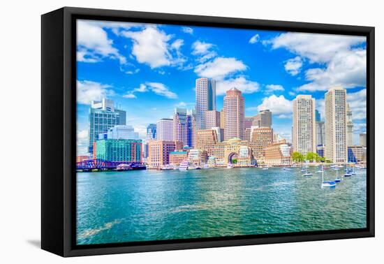 Boston Skyline-marcorubino-Framed Premier Image Canvas