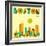 Boston Skyline-Jazzberry Blue-Framed Art Print