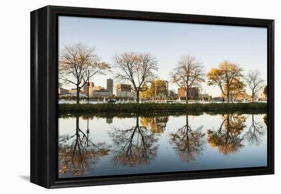 Boston, Storrow Lagoon.-Brians Photos-Framed Premier Image Canvas