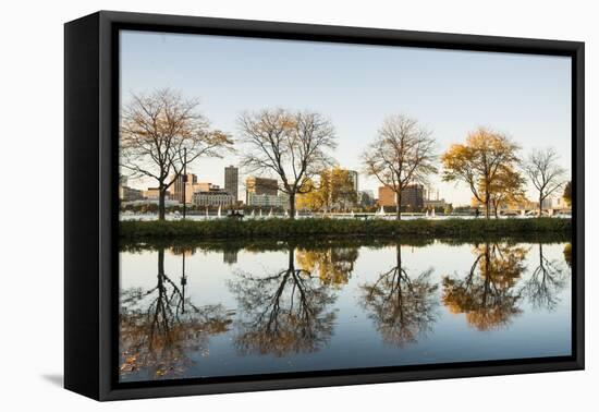 Boston, Storrow Lagoon.-Brians Photos-Framed Premier Image Canvas