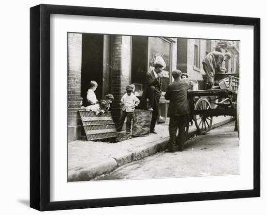 Boston Street Kids-Lewis Wickes Hine-Framed Photo