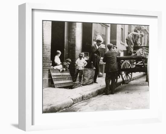 Boston Street Kids-Lewis Wickes Hine-Framed Photo