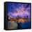 Boston Sunset Skyline from Fan Pier in Massachusetts USA-holbox-Framed Premier Image Canvas