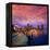 Boston Sunset Skyline from Fan Pier in Massachusetts USA-holbox-Framed Premier Image Canvas