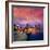 Boston Sunset Skyline from Fan Pier in Massachusetts USA-holbox-Framed Photographic Print