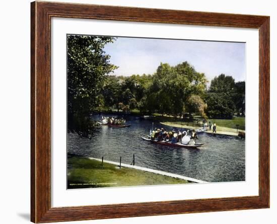 Boston: Swan Boats, c1900-null-Framed Giclee Print