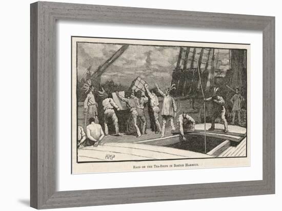 Boston Tea Party 1773-null-Framed Art Print