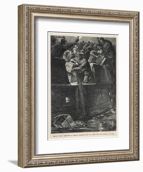 Boston Tea Party 1773-W.h. Overend-Framed Art Print