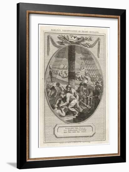 Boston Tea Party 1773-null-Framed Art Print