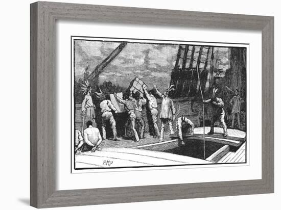 Boston Tea Party, December 1773-null-Framed Giclee Print