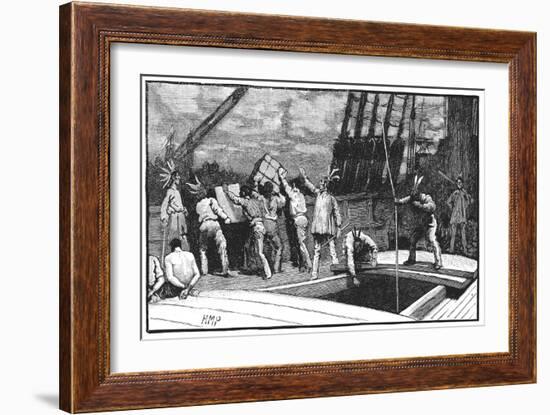 Boston Tea Party, December 1773-null-Framed Giclee Print