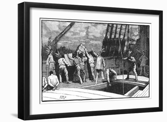 Boston Tea Party, December 1773-null-Framed Giclee Print