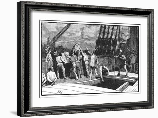 Boston Tea Party, December 1773-null-Framed Giclee Print