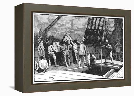 Boston Tea Party, December 1773-null-Framed Premier Image Canvas