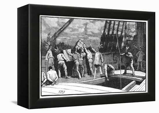 Boston Tea Party, December 1773-null-Framed Premier Image Canvas