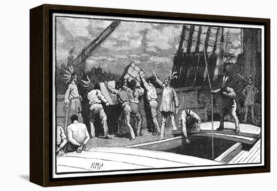 Boston Tea Party, December 1773-null-Framed Premier Image Canvas