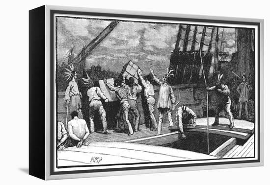 Boston Tea Party, December 1773-null-Framed Premier Image Canvas