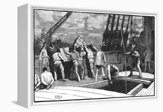 Boston Tea Party, December 1773-null-Framed Premier Image Canvas