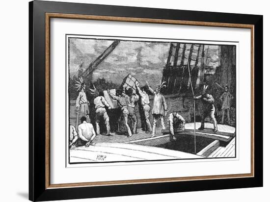 Boston Tea Party, December 1773-null-Framed Premium Giclee Print