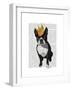 Boston Terrier and Crown-Fab Funky-Framed Art Print