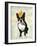 Boston Terrier and Crown-Fab Funky-Framed Art Print