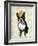 Boston Terrier and Crown-Fab Funky-Framed Art Print