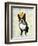 Boston Terrier and Crown-Fab Funky-Framed Art Print