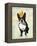 Boston Terrier and Crown-Fab Funky-Framed Stretched Canvas