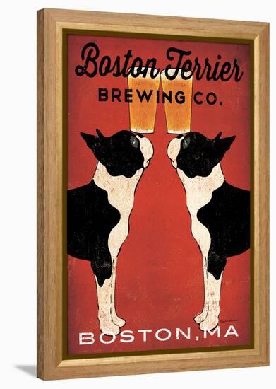 Boston Terrier Brewing Co Boston-Ryan Fowler-Framed Stretched Canvas