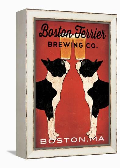 Boston Terrier Brewing Co Boston-Ryan Fowler-Framed Stretched Canvas