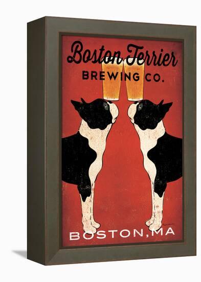 Boston Terrier Brewing Co Boston-Ryan Fowler-Framed Stretched Canvas