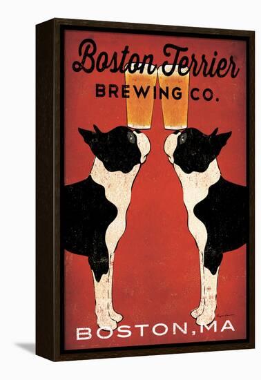 Boston Terrier Brewing Co Boston-Ryan Fowler-Framed Stretched Canvas