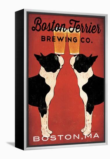 Boston Terrier Brewing Co Boston-Ryan Fowler-Framed Stretched Canvas