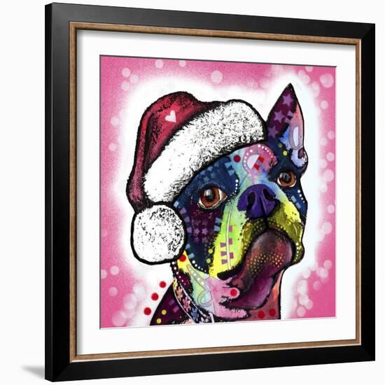 Boston Terrier Christmas-Dean Russo-Framed Giclee Print