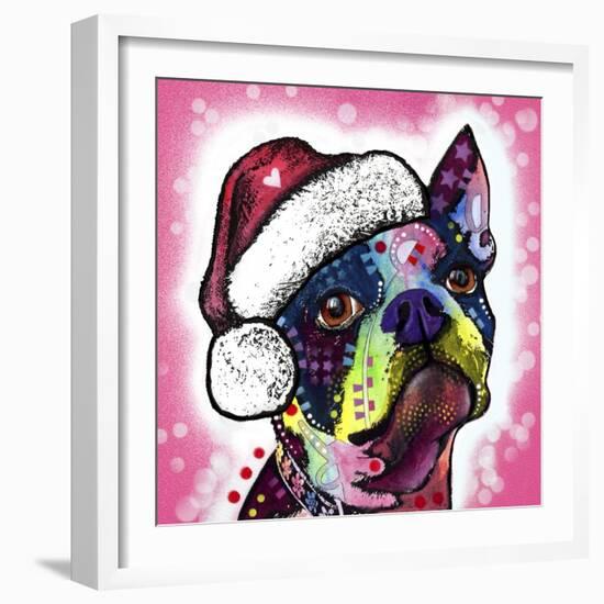 Boston Terrier Christmas-Dean Russo-Framed Giclee Print