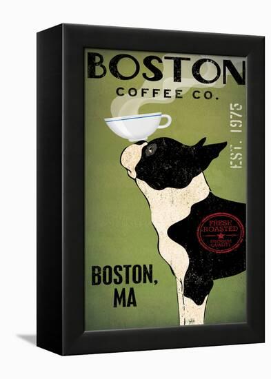 Boston Terrier Coffee Boston-Ryan Fowler-Framed Stretched Canvas