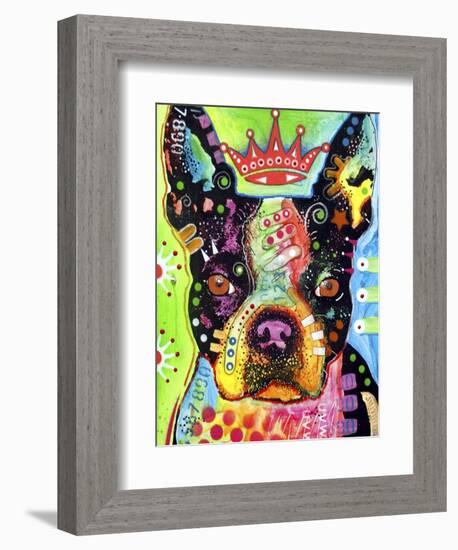 Boston Terrier Crowned-Dean Russo-Framed Giclee Print