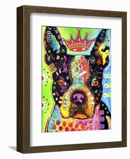 Boston Terrier Crowned-Dean Russo-Framed Giclee Print