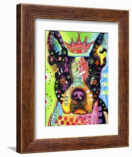 Boston Terrier Crowned-Dean Russo-Framed Giclee Print