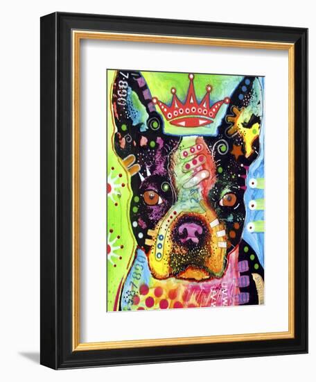 Boston Terrier Crowned-Dean Russo-Framed Giclee Print