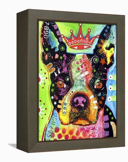 Boston Terrier Crowned-Dean Russo-Framed Premier Image Canvas