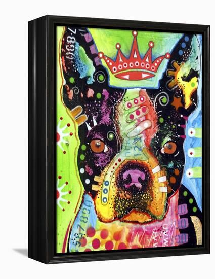 Boston Terrier Crowned-Dean Russo-Framed Premier Image Canvas