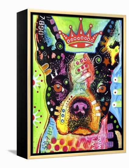 Boston Terrier Crowned-Dean Russo-Framed Premier Image Canvas