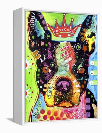 Boston Terrier Crowned-Dean Russo-Framed Premier Image Canvas