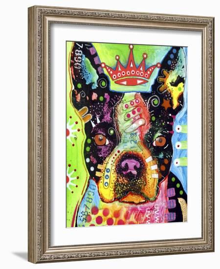 Boston Terrier Crowned-Dean Russo-Framed Giclee Print