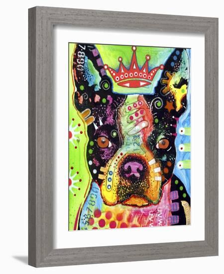 Boston Terrier Crowned-Dean Russo-Framed Giclee Print