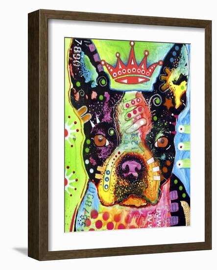 Boston Terrier Crowned-Dean Russo-Framed Giclee Print