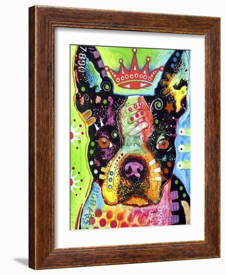 Boston Terrier Crowned-Dean Russo-Framed Giclee Print