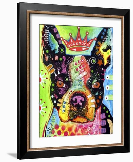 Boston Terrier Crowned-Dean Russo-Framed Giclee Print