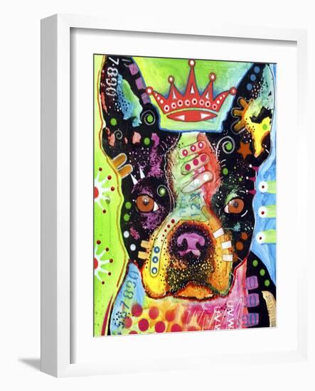 Boston Terrier Crowned-Dean Russo-Framed Giclee Print